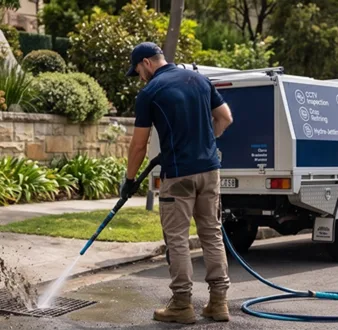 Root-damaged drain pipe in Rose Bay